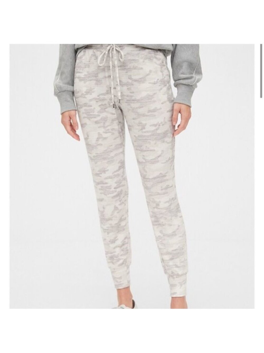 Gap Softspun Ivory Camo Drawstring Jogger Sweatpants XS Petite